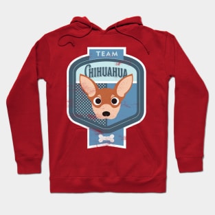 Team Chihuahua - Distressed Chihuahua Beer Label Design Hoodie